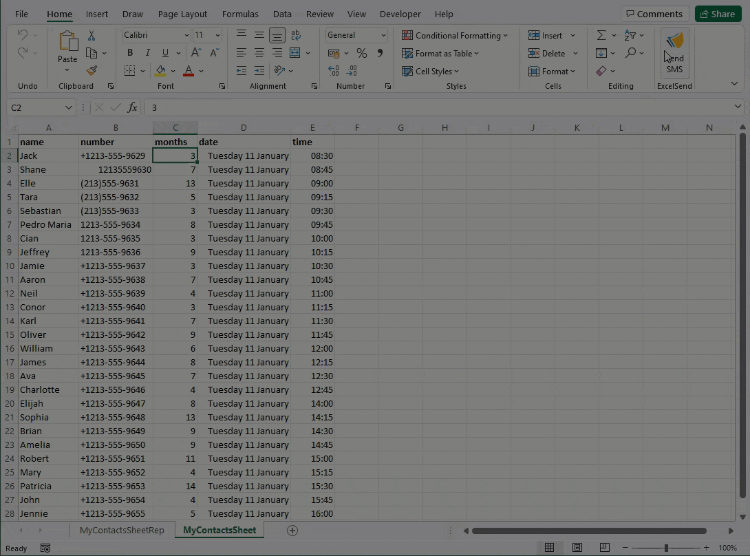 From inside your spreadsheet